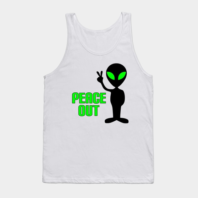 Peace Out Alien Tank Top by imphavok